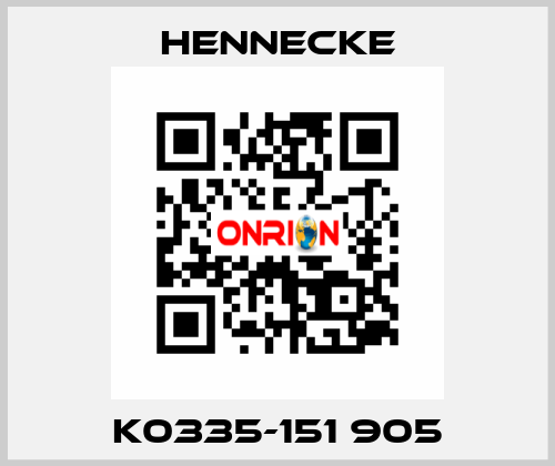 K0335-151 905 Hennecke