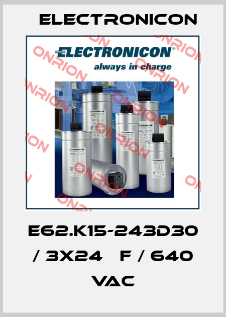 E62.K15-243D30 / 3x24 µF / 640 Vac Electronicon