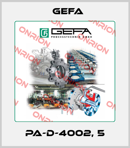 PA-D-4002, 5 Gefa