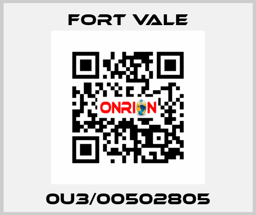 0U3/00502805 Fort Vale