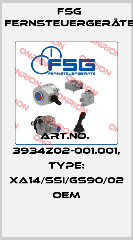 Art.No.  3934Z02-001.001, Type: XA14/SSI/GS90/02 OEM FSG Fernsteuergeräte