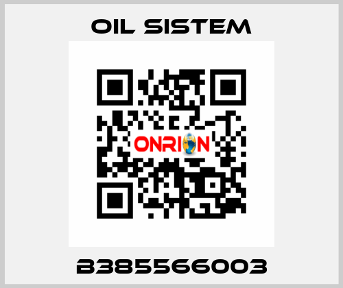 B385566003 Oil Sistem