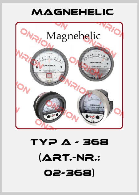 Typ A - 368 (Art.-Nr.: 02-368) Magnehelic