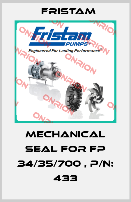 Mechanical seal for FP 34/35/700 , P/N: 433 Fristam