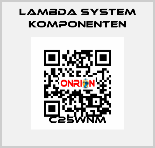 C25WNM LAMBDA SYSTEM KOMPONENTEN