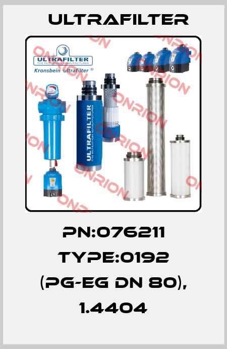 PN:076211 Type:0192 (PG-EG DN 80), 1.4404 Ultrafilter