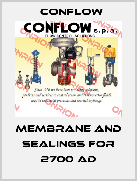MEMBRANE AND SEALINGS FOR 2700 AD CONFLOW