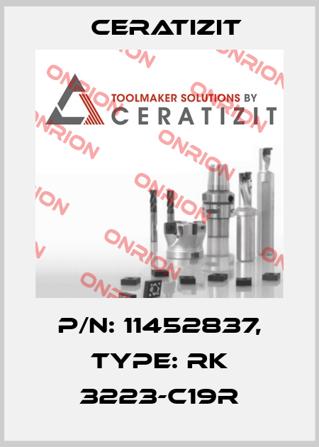P/N: 11452837, Type: RK 3223-C19R Ceratizit