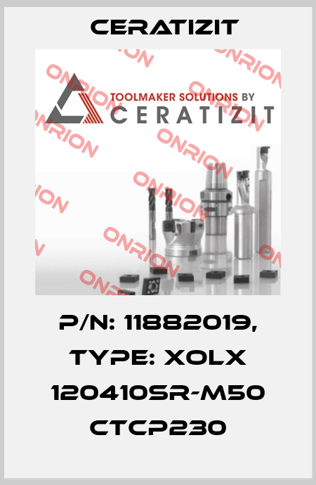 P/N: 11882019, Type: XOLX 120410SR-M50 CTCP230 Ceratizit