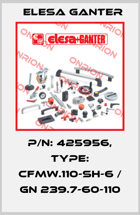 P/N: 425956, Type: CFMW.110-SH-6 / GN 239.7-60-110 Elesa Ganter