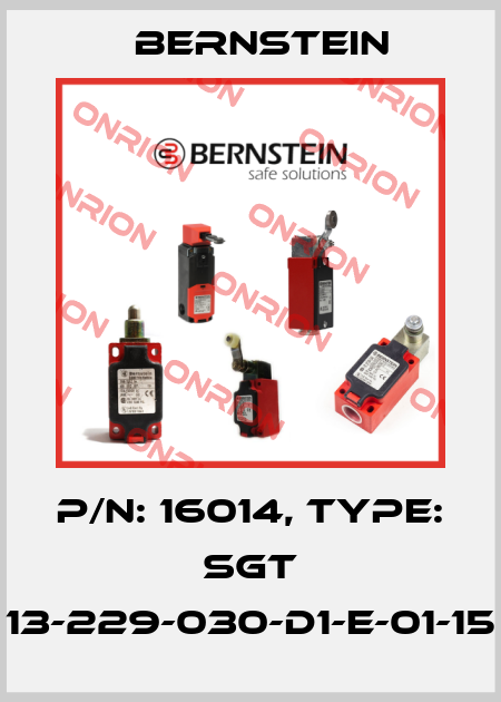 P/N: 16014, Type: SGT 13-229-030-D1-E-01-15 Bernstein