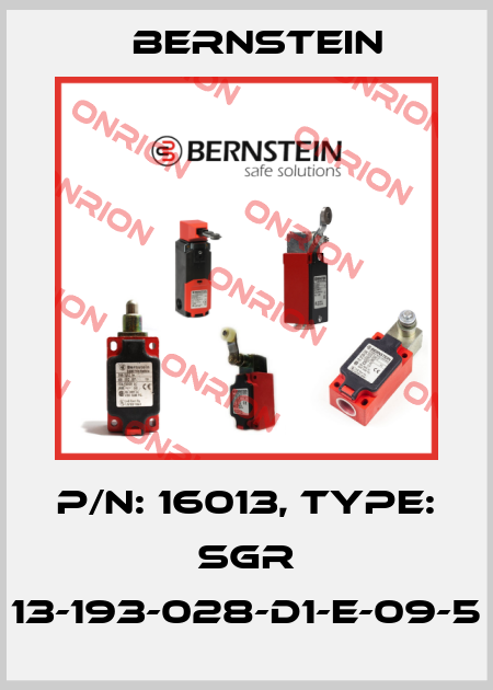 P/N: 16013, Type: SGR 13-193-028-D1-E-09-5 Bernstein
