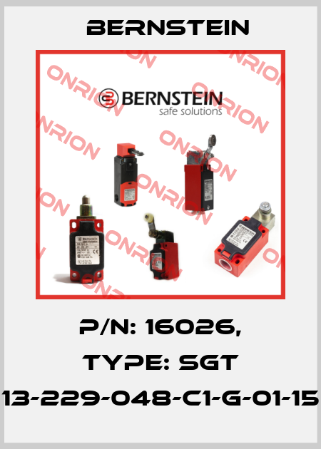 P/N: 16026, Type: SGT 13-229-048-C1-G-01-15 Bernstein
