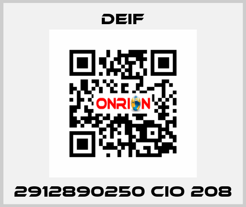 2912890250 CIO 208 Deif