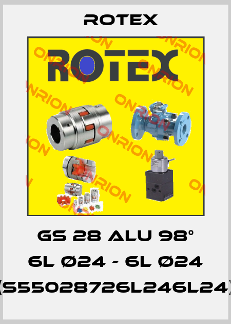 GS 28 Alu 98° 6L Ø24 - 6L Ø24 (S55028726L246L24) Rotex