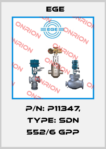 p/n: P11347, Type: SDN 552/6 GPP Ege