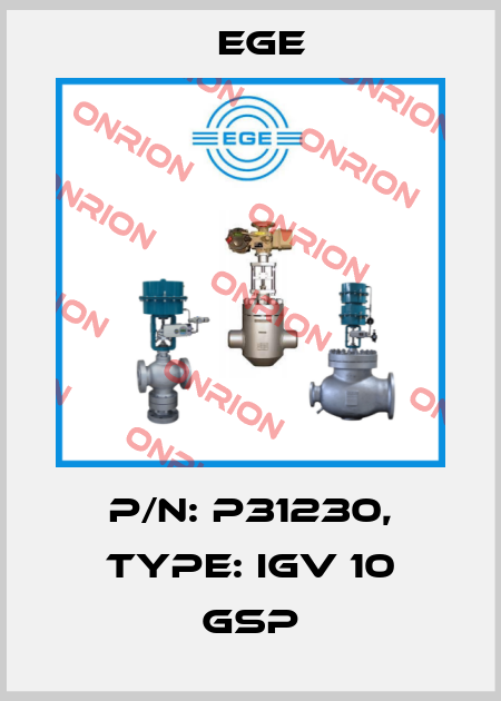 p/n: P31230, Type: IGV 10 GSP Ege
