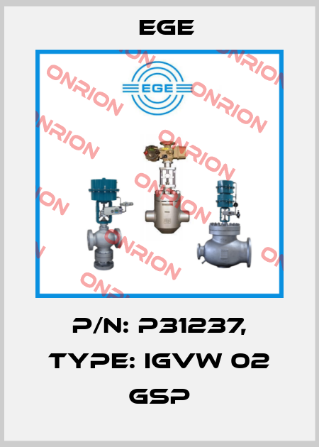 p/n: P31237, Type: IGVW 02 GSP Ege