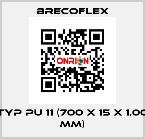 Typ PU 11 (700 x 15 x 1,00 mm) Brecoflex