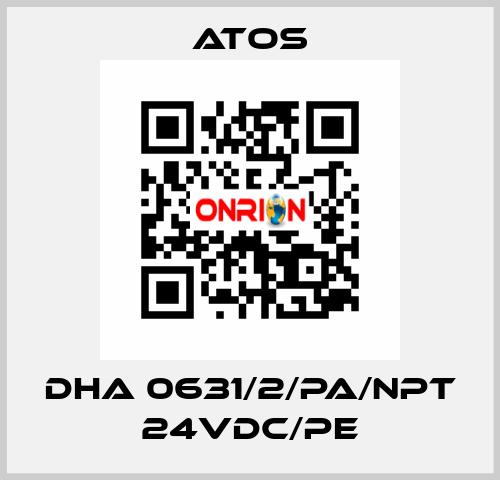 DHA 0631/2/PA/NPT 24VDC/PE Atos