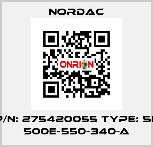 P/N: 275420055 Type: SK 500E-550-340-A NORDAC