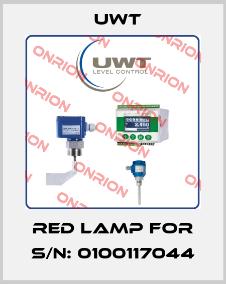 red lamp for S/N: 0100117044 Uwt