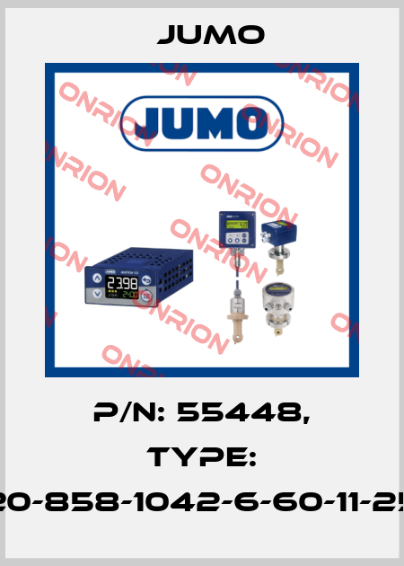 p/n: 55448, Type: 901150/20-858-1042-6-60-11-2500/000 Jumo