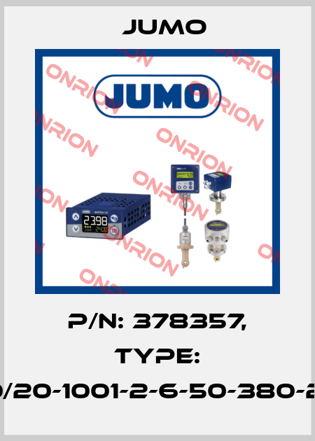 P/N: 378357, Type: 902810/20-1001-2-6-50-380-24/452, Jumo