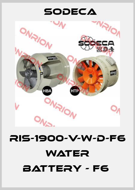 RIS-1900-V-W-D-F6  WATER BATTERY - F6  Sodeca