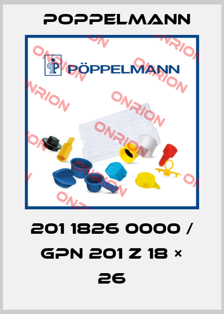 201 1826 0000 / GPN 201 Z 18 × 26 Poppelmann