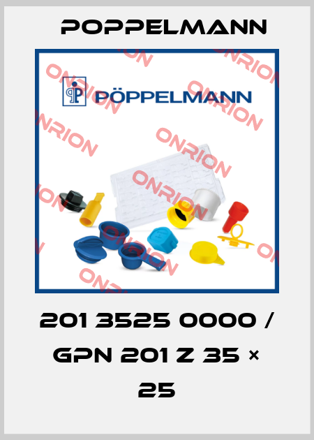 201 3525 0000 / GPN 201 Z 35 × 25 Poppelmann