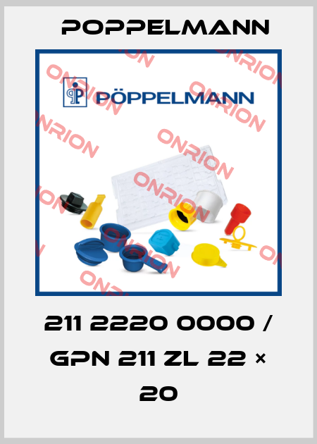 211 2220 0000 / GPN 211 ZL 22 × 20 Poppelmann