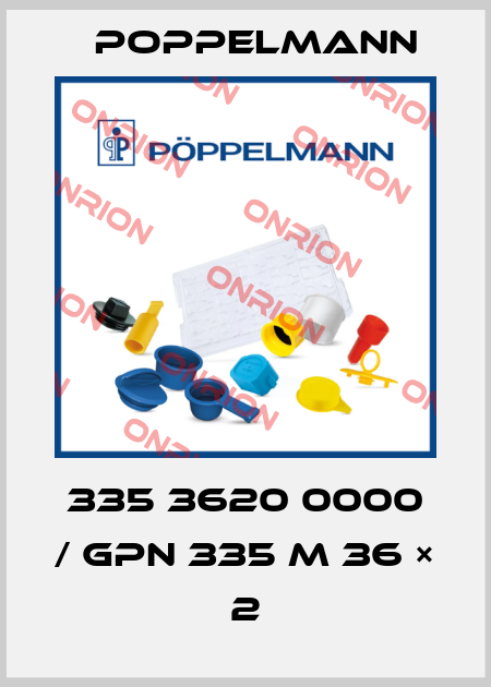 335 3620 0000 / GPN 335 M 36 × 2 Poppelmann