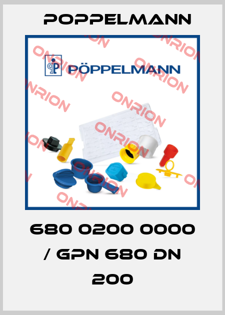 680 0200 0000 / GPN 680 DN 200 Poppelmann