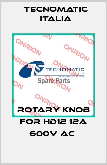 ROTARY KNOB FOR HD12 12A 600V AC  Tecnomatic Italia