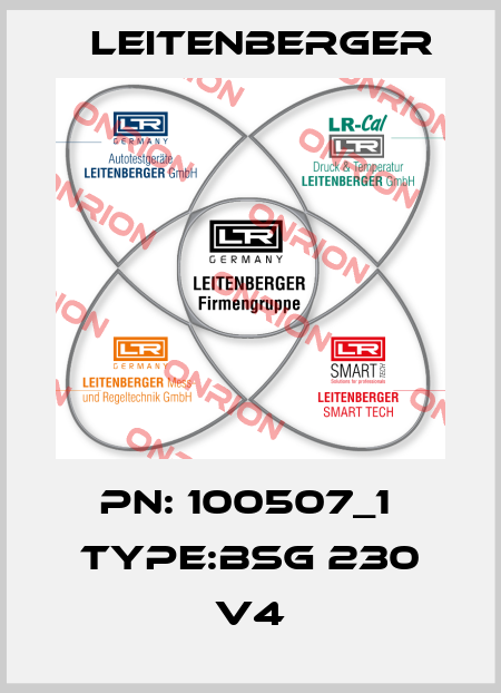 PN: 100507_1  Type:BSG 230 V4 Leitenberger