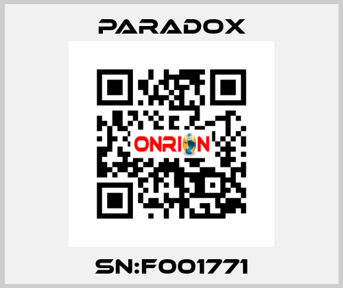 SN:F001771 PARADOX