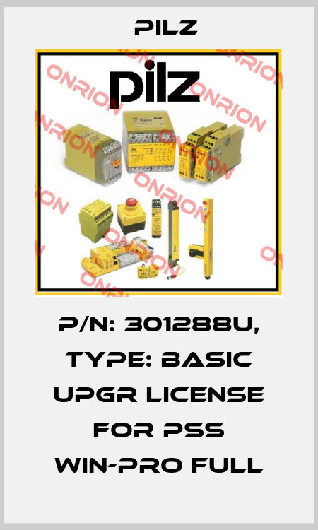 p/n: 301288U, Type: Basic Upgr License for PSS WIN-PRO Full Pilz