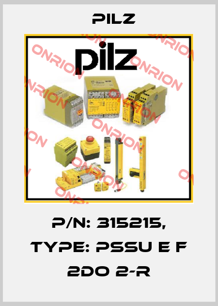 p/n: 315215, Type: PSSu E F 2DO 2-R Pilz