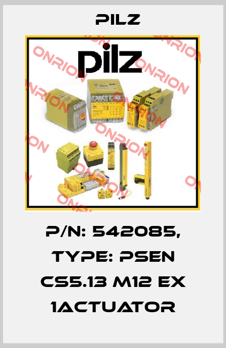 p/n: 542085, Type: PSEN cs5.13 M12 EX 1actuator Pilz