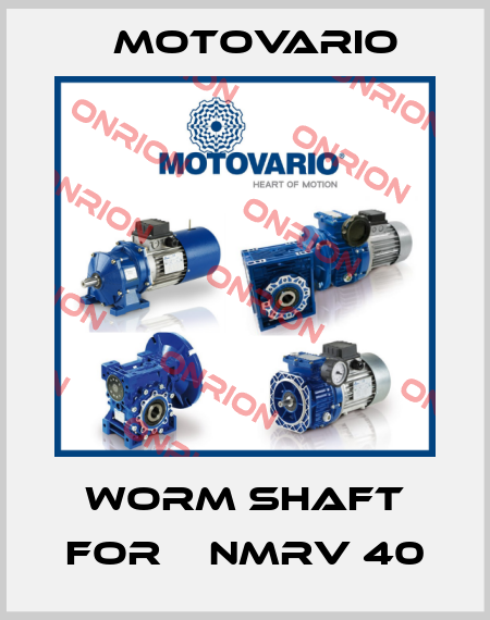 WORM SHAFT for  	NMRV 40 Motovario