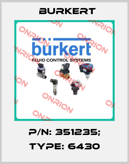 p/n: 351235; Type: 6430 Burkert