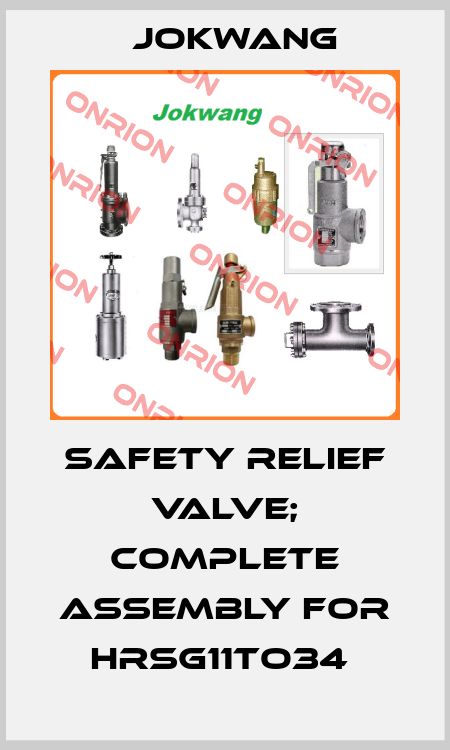 SAFETY RELIEF VALVE; COMPLETE ASSEMBLY FOR HRSG11TO34  Jokwang