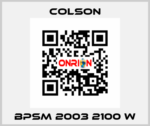 BPSM 2003 2100 W Colson