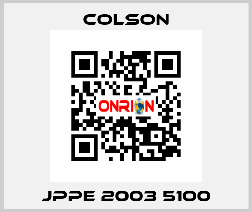 JPPE 2003 5100 Colson