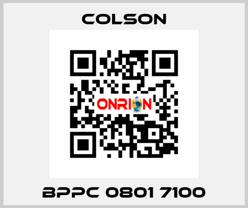 BPPC 0801 7100 Colson