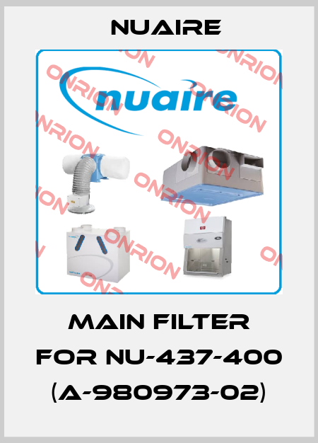 Main filter for NU-437-400 (A-980973-02) Nuaire