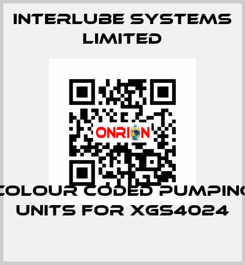 Colour coded pumping units for XGS4024 Interlube Systems Limited