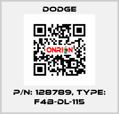 p/n: 128789, Type: F4B-DL-115 Dodge