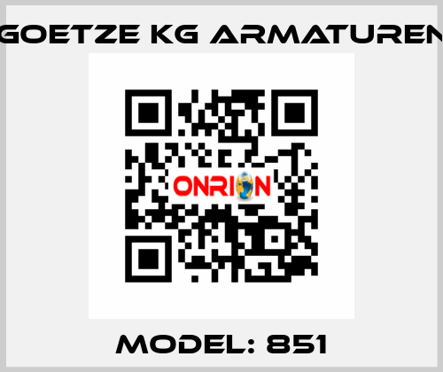 Model: 851 Goetze KG Armaturen